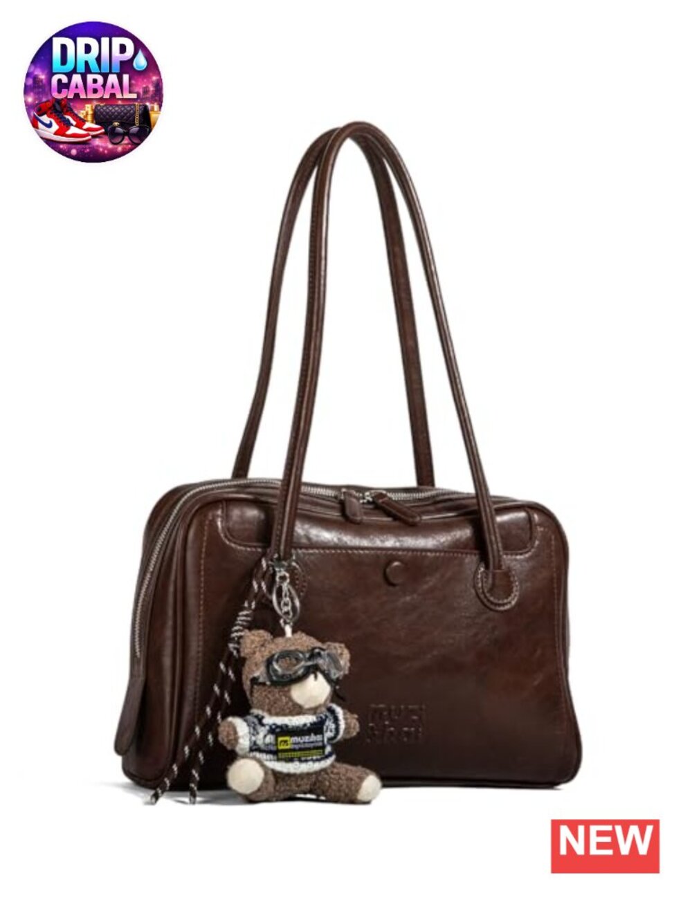 Women's Faux Leather Vintage Work Tote Satchel Laptop Bag